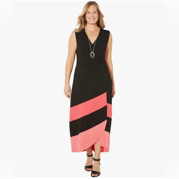 knee length dresses for ladies Catherine asymmetrical pleated maxi dress in Pink main image 1